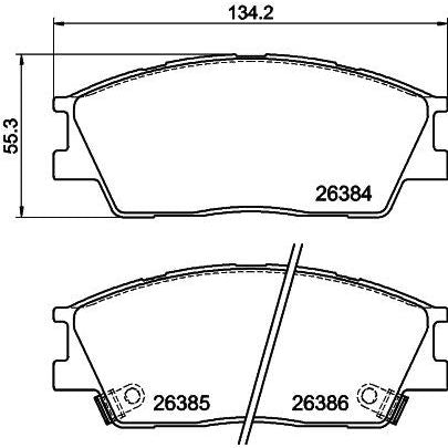 Kia Sonet 2020-Present & Hyundai Creta 2019-Present & Venue 2019-2024 * Brake Pad Set * Front
