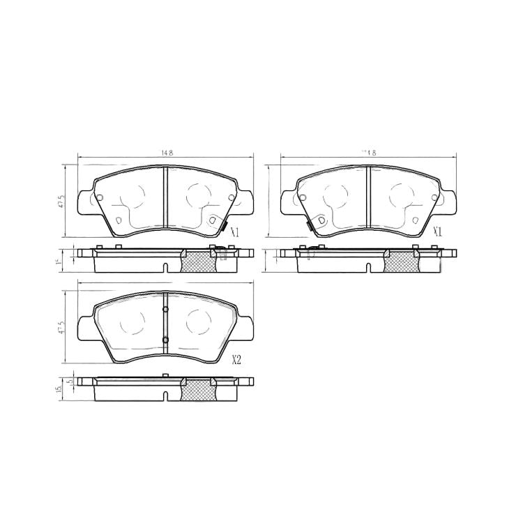 Suzuki Ignis 2017-2021 * Brake Pad Set * Front (Option A)