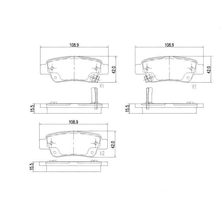 Honda CRV 2.2/2.4 2008-2017 * Brake Pad Set * Rear