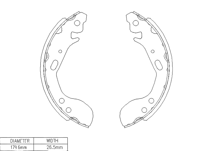 Honda Brio 13-16 & Brio Amaze 14-16 * Rear Brake Shoe Set