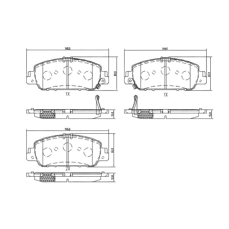 Honda HRV 15-21 & Accord 15-17 * Brake Pad Set * Front