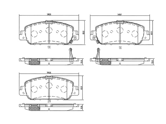 Honda HRV 15-21 & Accord 15-17 * Brake Pad Set * Front