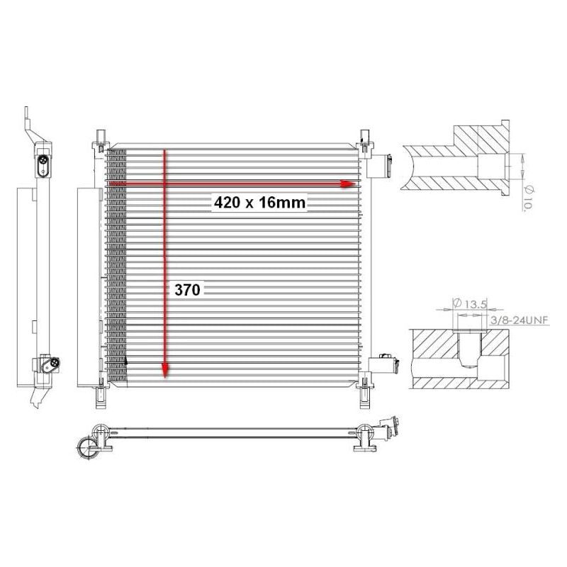 Datsun GO 1.2 2014-2020 * Aircon Condenser