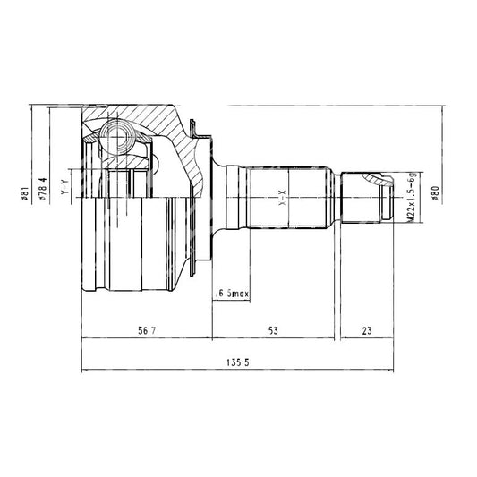 Honda Brio 13-16 & Brio Amaze 14-16 & Amaze 18-26 * Outer CV Joint