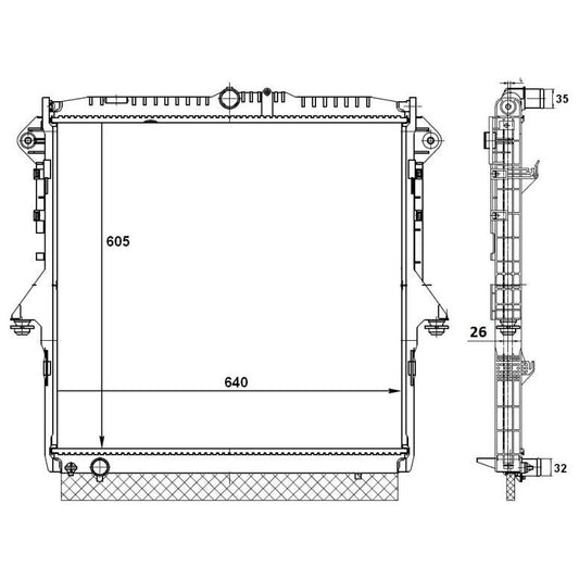 Ford Ranger (T6) 11-15 & Mazda BT50 12-19 * Radiator * 2.5