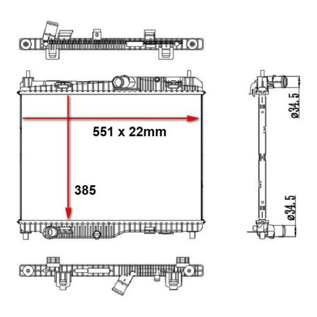 Ford EcoSport 18- & Figo 15-21 & Fiesta 08-18  * 1.5/1.5D * Radiator