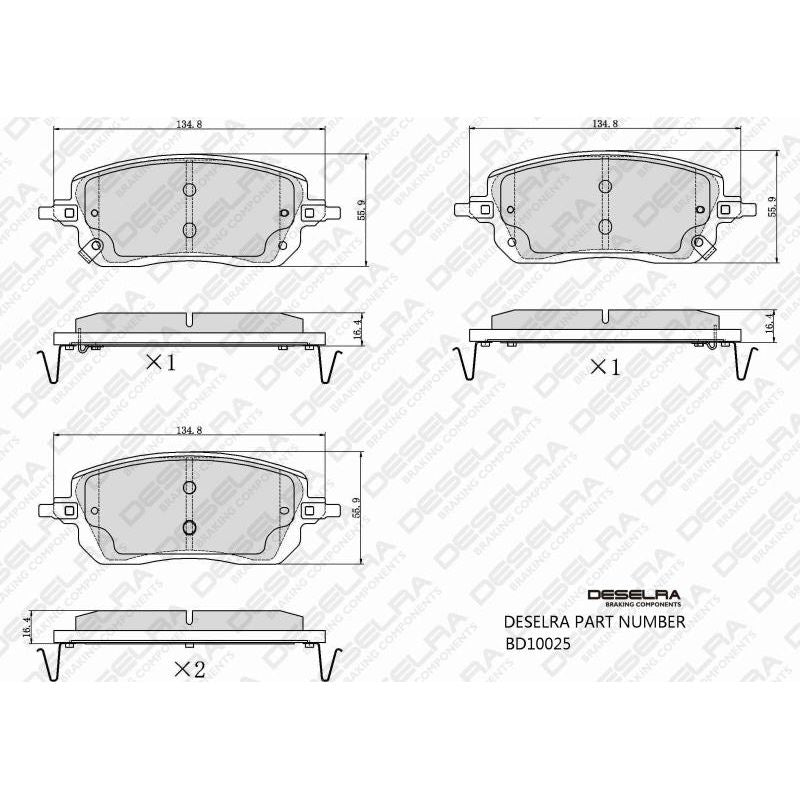 Haval Jolion 1.5T 2021-2024 * Brake Pad Set * Front