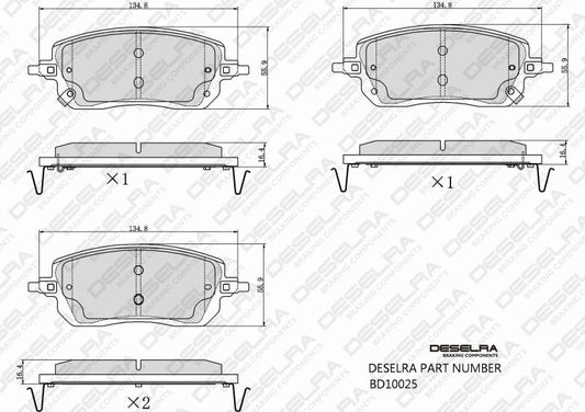 Haval Jolion 1.5T 2021-2024 * Brake Pad Set * Front