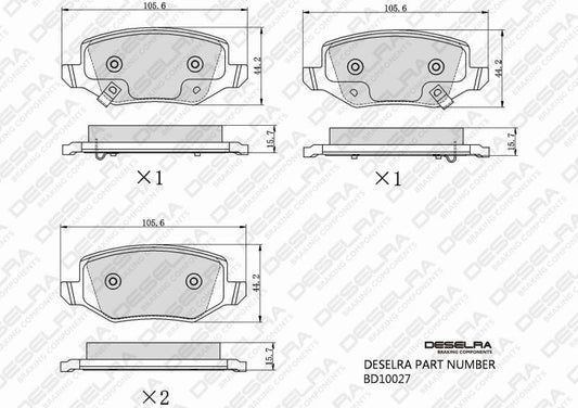 Haval Jolion 1.5T 2021-2024 * Brake Pad Set * Rear