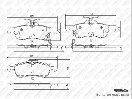 Hinda Civic 5D 2012-2015 * Brake Pad Set * Rear