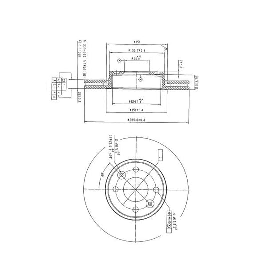 Nissan NP200 * Nissan Micra * Brake Disc * Front
