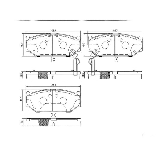 Suzuki * Front Brake Pad Set (Tokico Brake System)