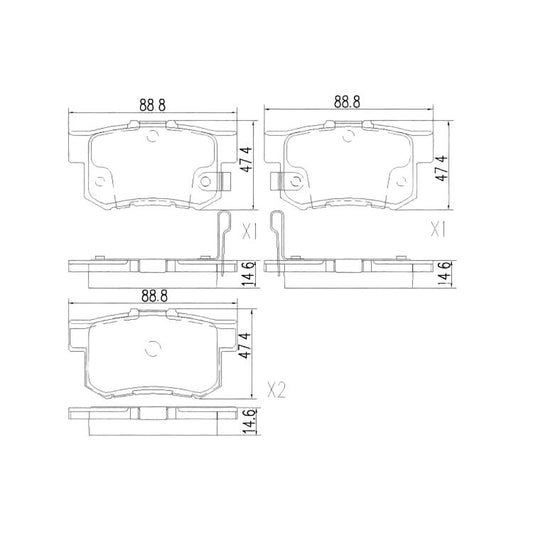 Honda * Brake Pad Set * Rear